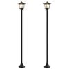 vidaXL Ensemble de lampadaires 2 pc Noir 16 x 16 x 156 cm