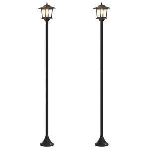 vidaXL Ensemble de lampadaires 2 pc Noir 16 x 16 x 156 cm