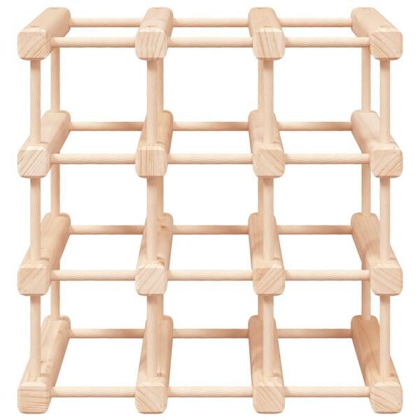 vidaXL Casier &agrave; vin pour 12 bouteilles 36x23x36 cm bois massif de pin