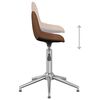 vidaXL Chaise pivotante de bureau Marron Tissu