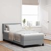 vidaXL Lit &agrave; ressorts avec matelas Gris clair 200 x 90 cm tissu