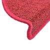 vidaXL Tapis d'escalier 15 pi&egrave;ces 56 x 17 x 3 cm Rouge Demi-rond