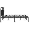 vidaXL Cadre de lit m&eacute;tal sans matelas avec t&ecirc;te de lit noir 200x200cm