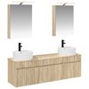vidaXL Ensemble d'armoire de salle de bain 5 pcs Ch&ecirc;ne Sonoma