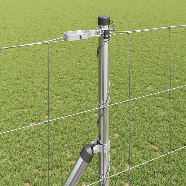 vidaXL Poteau de cl&ocirc;ture. Galvanis&eacute; 25 x 1,4 m Acier