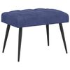 vidaXL Banc avec capitonnage bouton Bleu police 60 x 40 x 45 cm