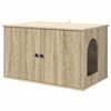 vidaXL Maison pour chat Sonoma 85 x 55 x 50,5 cm Bois d'ing&eacute;nierie