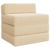 vidaXL Canap&eacute;-lit pliable Cr&egrave;me 200 x 70 x 15 cm