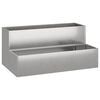 vidaXL Cache-pot de jardin Argent 100 x 60 x 45 cm Acier inoxydable