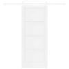 vidaXL Porte coulissante Blanc 83 x 202 cm Pin massif