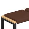 vidaXL Coussin de banc 2 pcs Simili cuir Marron Profondeur 35 cm