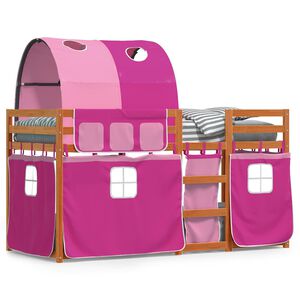 vidaXL Lit superpos&eacute; sans matelas rose 80x200 cm bois de pin massif