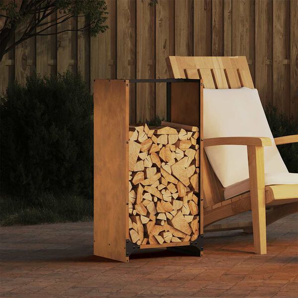 VidaXL &Eacute;tag&egrave;re &agrave; bois 40x30x80 cm acier r&eacute;sistant aux intemp&eacute;ries