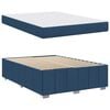vidaXL Cadre de lit avec matelas Bleu 160 x 200 cm tissu