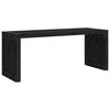 vidaXL Banc de jardin extensible noir 212,5x40,5x45 cm bois massif pin