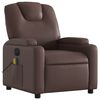 vidaXL Fauteuil de massage inclinable &eacute;lectrique marron similicuir