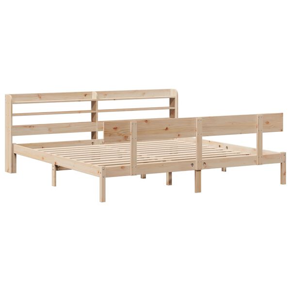 vidaXL Cadre de lit sans matelas 200x200 cm bois massif de pin