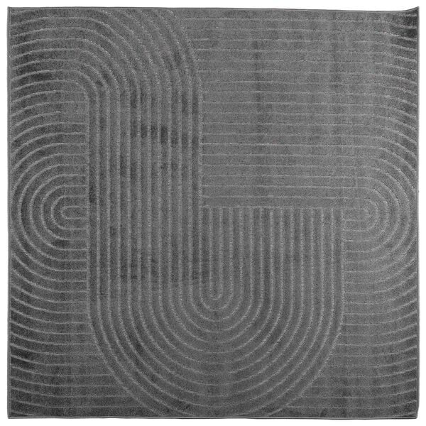 vidaXL Tapis de surface Carr&eacute; HUARTE Anthracite 200 x 200 cm Polyester