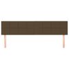 vidaXL T&ecirc;tes de lit Marron fonc&eacute; 160 x 5 x 78/88 cm Tissu