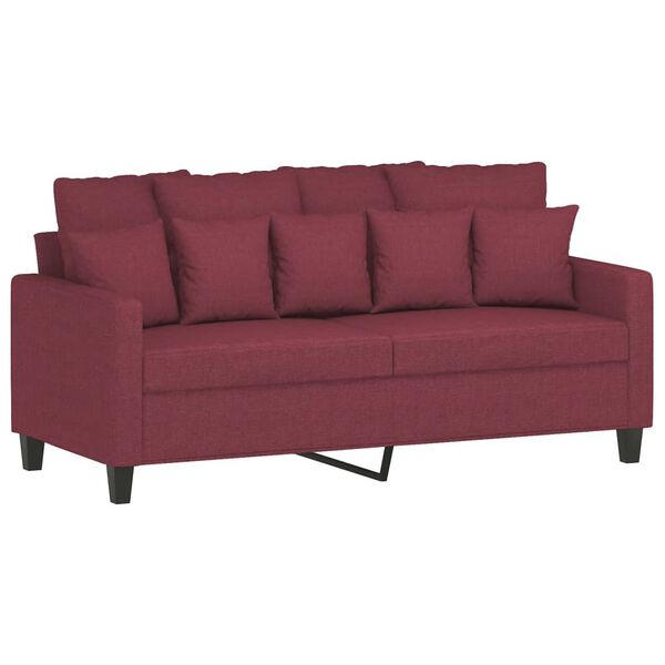vidaXL Canap&eacute; &agrave; 2 places Rouge bordeaux 140 cm Tissu