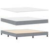 vidaXL Lit &agrave; ressorts avec matelas Gris clair 200 x 180 cm Polyester