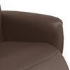 vidaXL Fauteuil inclinable avec repose-pieds marron similicuir