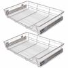 vidaXL Panier en treillis m&eacute;tallique 2 pcs 800 mm Argent&eacute;