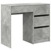 vidaXL Bureau Gris b&eacute;ton Bois d'ing&eacute;nierie 90 x 37,5 x 75 cm
