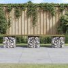 vidaXL Banc de jardin design gabion 203x44x42 cm bois de pin imprégné