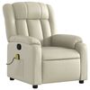 vidaXL Fauteuil de massage inclinable cr&egrave;me similicuir