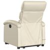vidaXL Fauteuil inclinable de massage Crème Similicuir