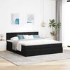 VidaXL Cadre de lit ottoman avec matelas noir 200x200cm velours