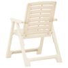 vidaXL Chaises de jardin lot de 2 Plastique Blanc