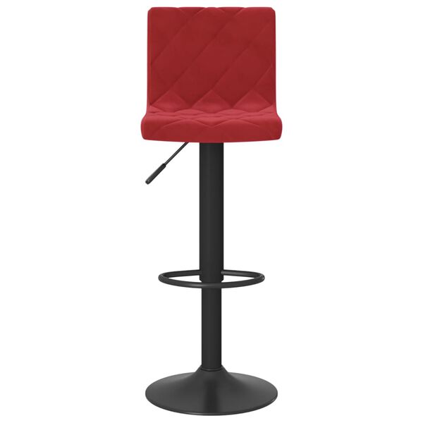 vidaXL Tabourets de bar lot de 2 rouge bordeaux velours