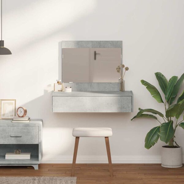 vidaXL Table de Toilette Gris 83 x 40 x 70 cm Bois d'ingénierie