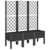 vidaXL Jardini&egrave;re avec treillis noir 120x40x142 cm PP