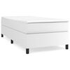 vidaXL Sommier &agrave; lattes de lit avec matelas Blanc 100x200cm Similicuir