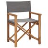 vidaXL Chaise de metteur en sc&egrave;ne Bois de teck solide Gris
