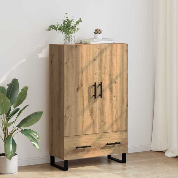 vidaXL Haut Armoire avec tiroir Ch&ecirc;ne artisanal 69,5 x 30 x 115 cm