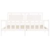 vidaXL Cadre de lit sans matelas blanc 200x200 cm bois massif de pin