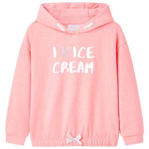 Sweatshirt &agrave; capuche pour enfants rose vif 92
