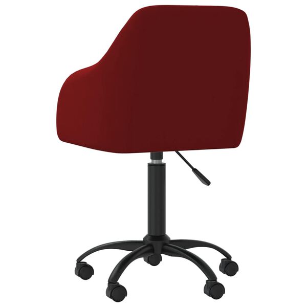 vidaXL Chaise pivotante de salle &agrave; manger Rouge bordeaux Velours
