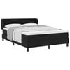 vidaXL Lit &agrave; ressorts avec matelas Noir 160 x 200 cm tissu
