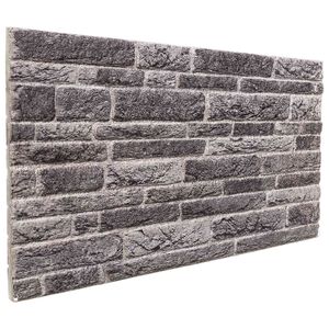 vidaXL Panneaux muraux 10 pc 100 x 50 cm Anthracite Mousse EPS