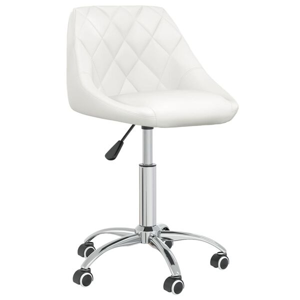 vidaXL Chaises pivotantes &agrave; manger lot de 6 blanc similicuir