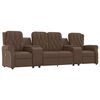vidaXL Fauteuil inclinable porte-gobelets 4 places marron similicuir