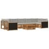 vidaXL Ensemble de canap&eacute;s d'ext&eacute;rieur 8 pc Naturel et gris clair