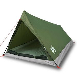 vidaXL Tente de camping 2 personnes vert olive imperm&eacute;able