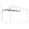 vidaXL Tente de réception pliable Aluminium 4,5x3 m Blanc
