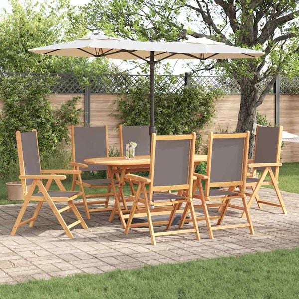 vidaXL Ensemble de salle à manger pour jardin 7 pcs Anthracite